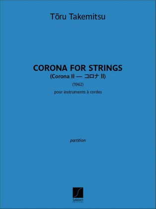 Book cover for Corona II for strings