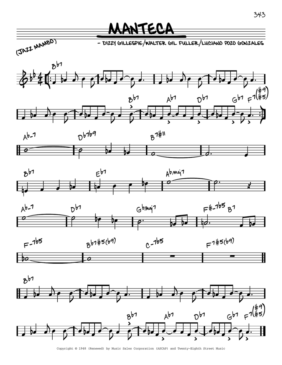 Manteca Piano scores gallery preview page 1