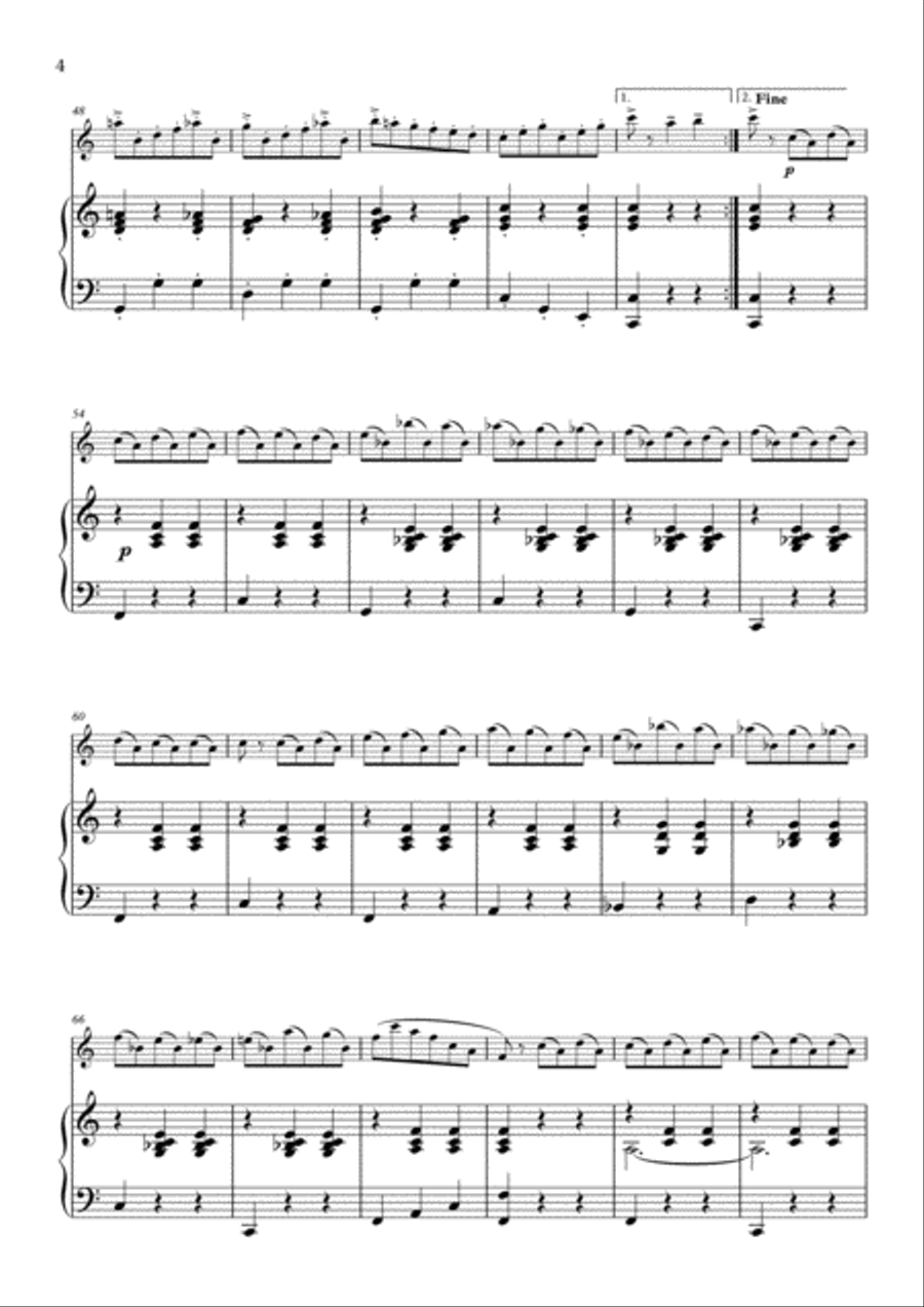 Primeiro Amor by Patápio Silva - Flute & Piano Flute Solo scores gallery preview page 4