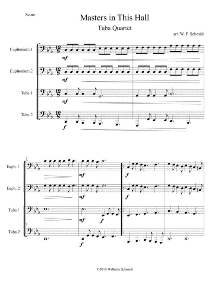 Masters in This Hall Brass Ensemble scores gallery preview page 2