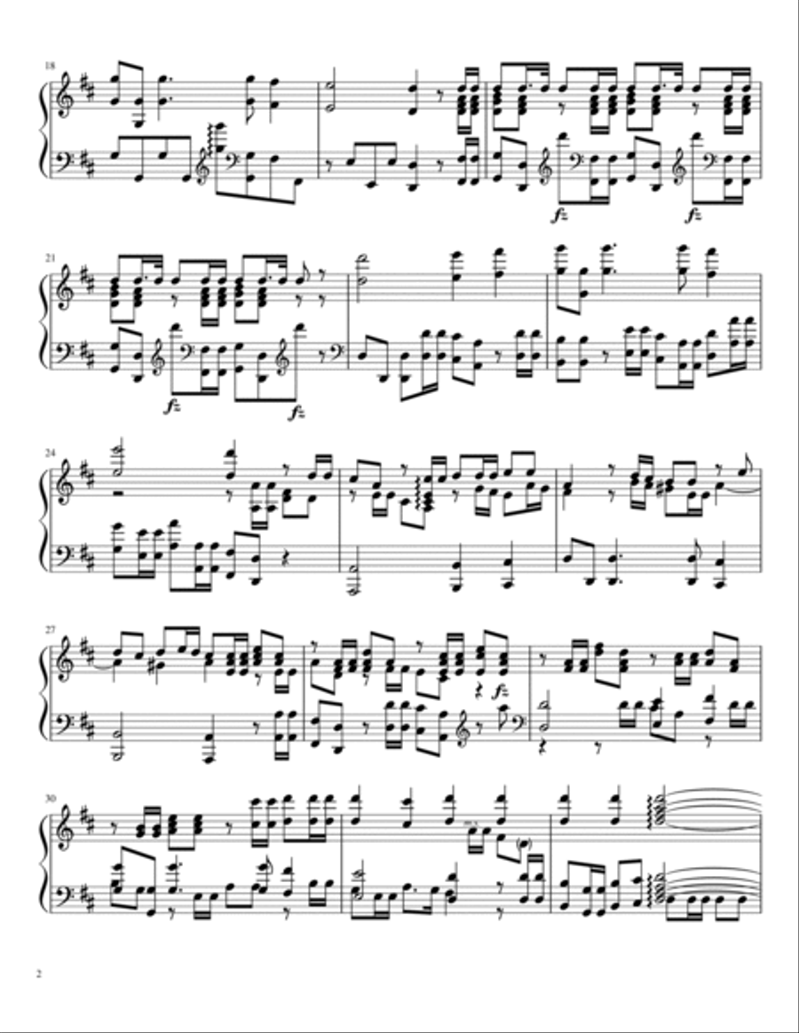 Hallelujah Chorus Piano Solo scores gallery preview page 2