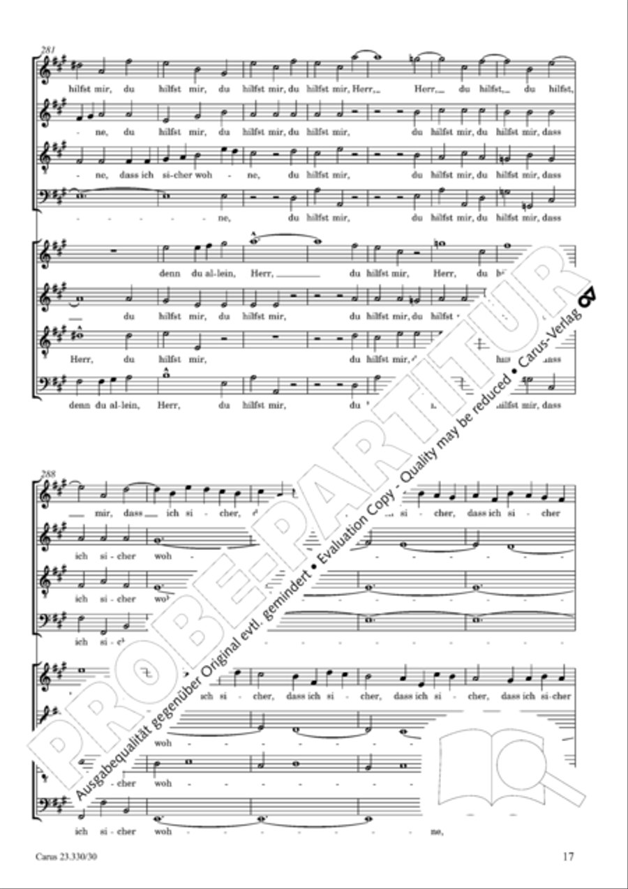 Even in the midst of life (Mitten wir im Leben sind) 4-Part scores gallery preview page 18