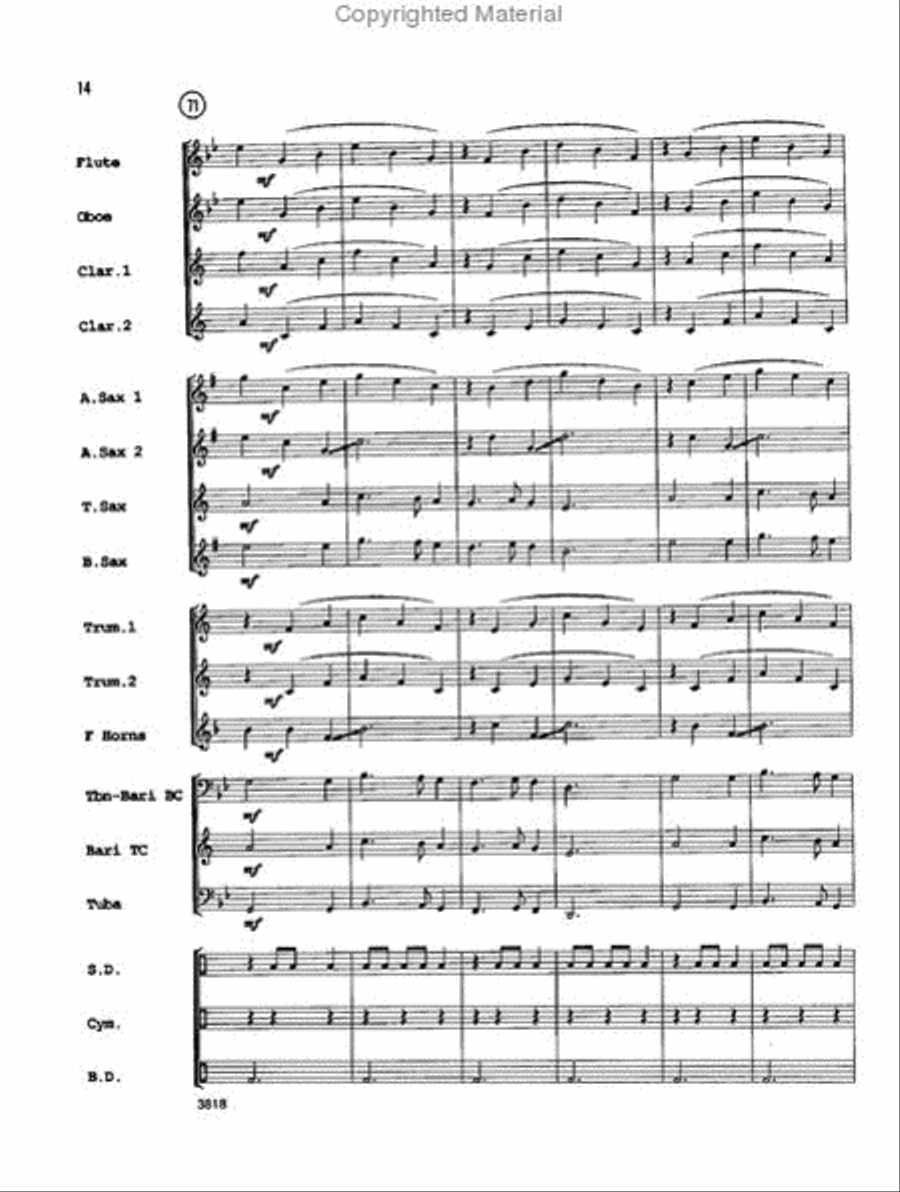 One Christmas Night Concert Band scores gallery preview page 14