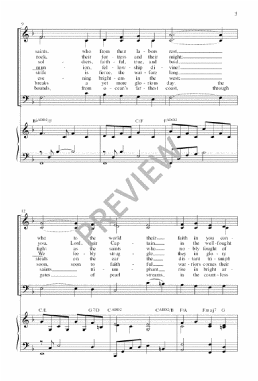For All the Saints For All the Saints 3-Part scores gallery preview page 3