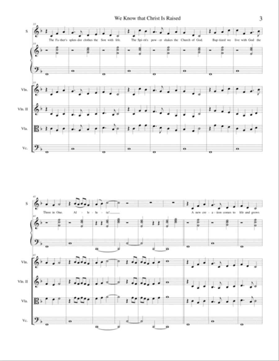 We Know That Christ Is Raised Small Ensemble scores gallery preview page 3