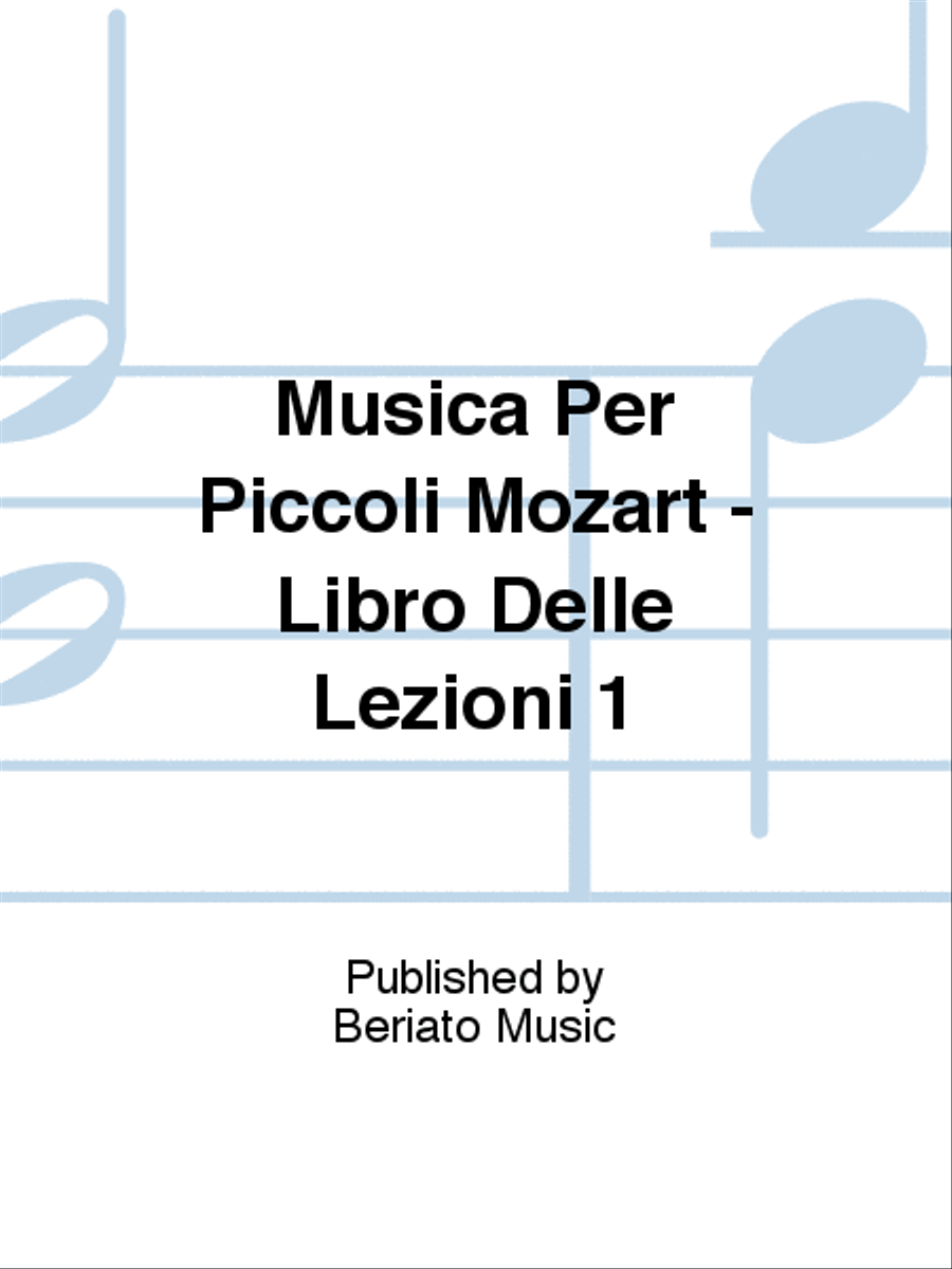 Musica Per Piccoli Mozart - Libro Delle Lezioni 1 Piano Solo scores gallery preview page 1