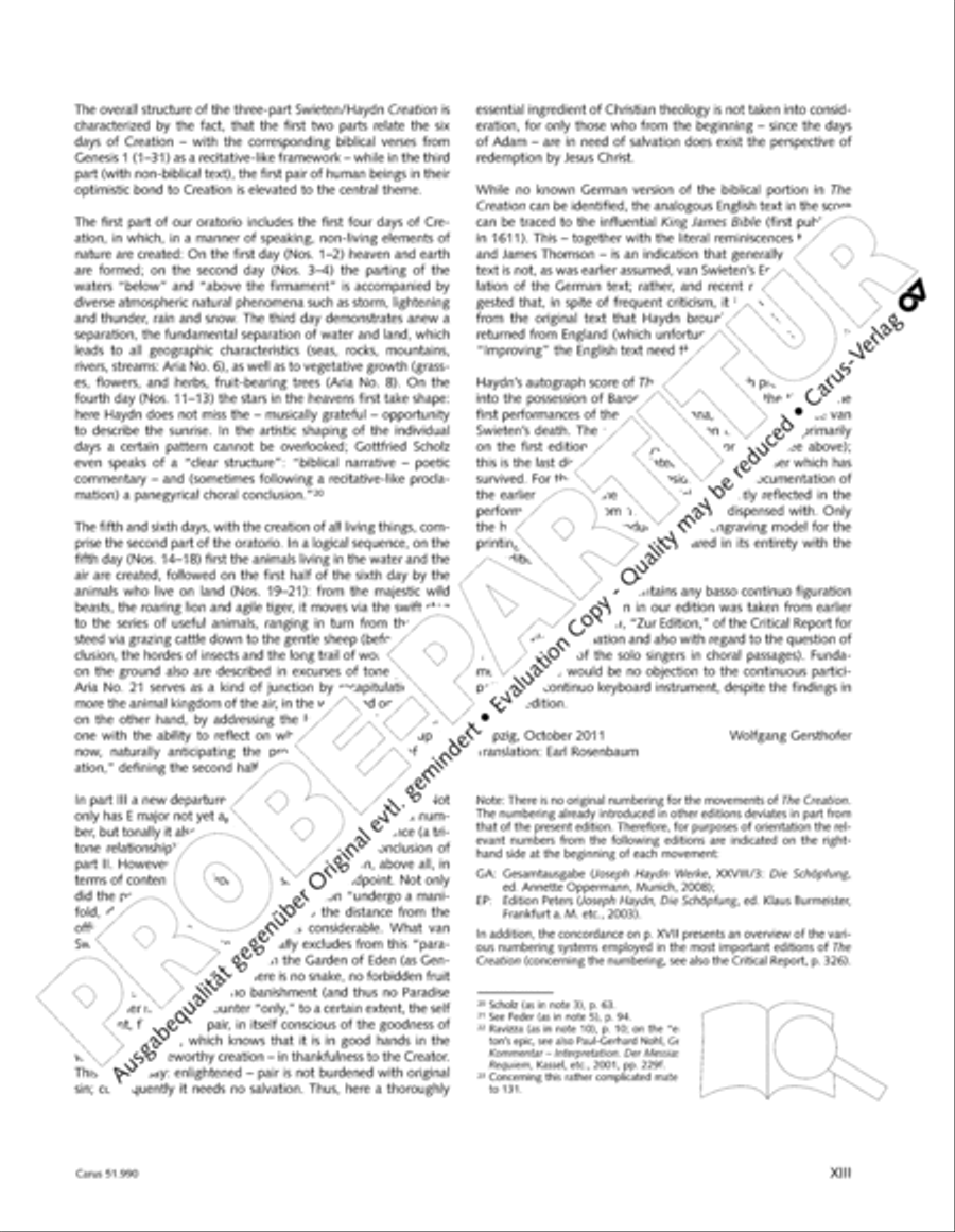 The Creation (Die Schopfung) 4-Part scores gallery preview page 14