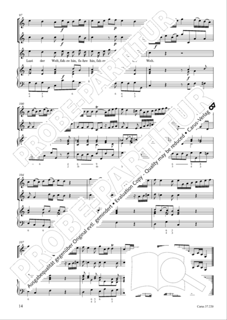Fahre hin, du Lust der Welt Tenor Voice scores gallery preview page 16