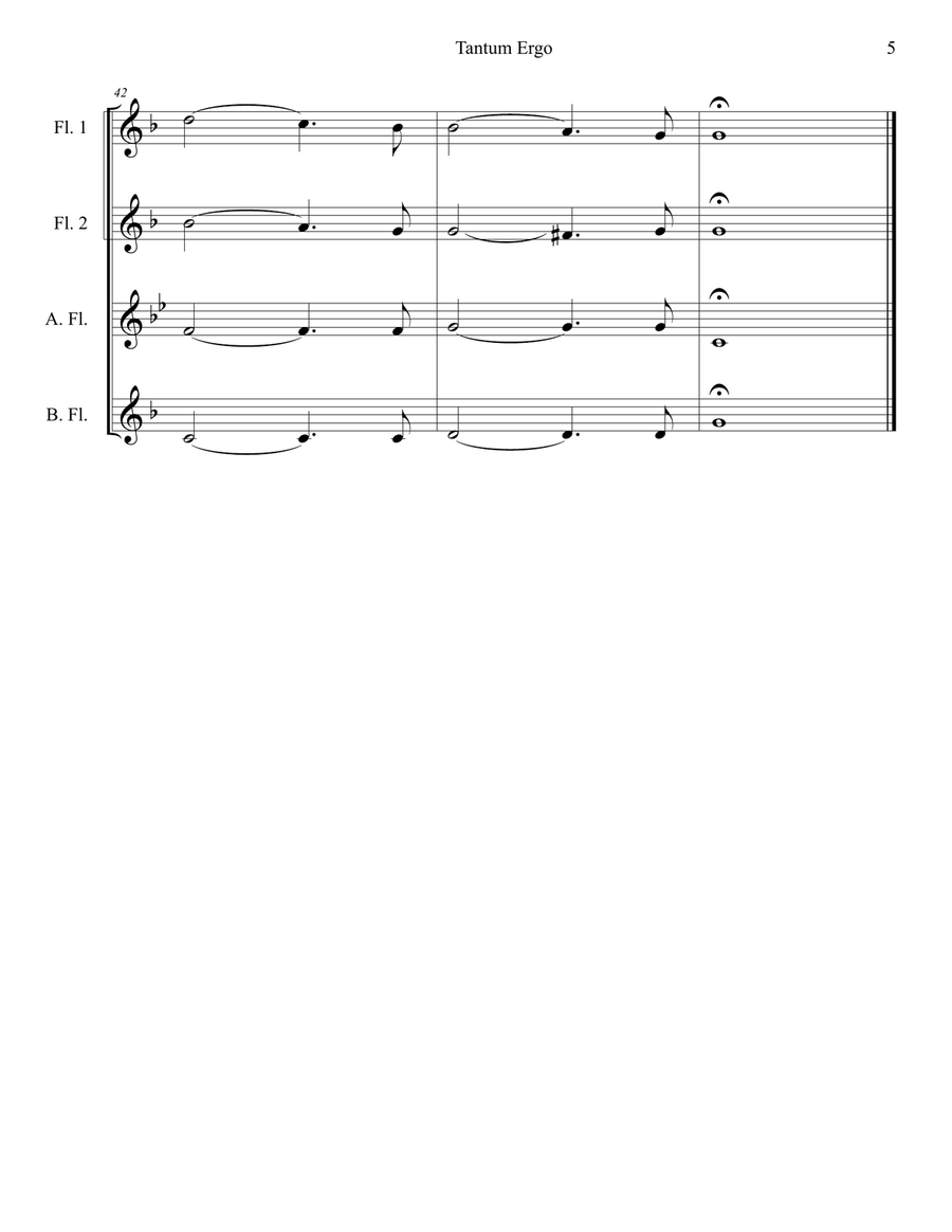 Tantum Ergo Sacramentum Woodwind Ensemble scores gallery preview page 5