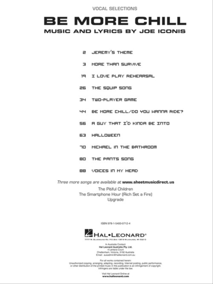 Be More Chill Piano, Vocal scores gallery preview page 2