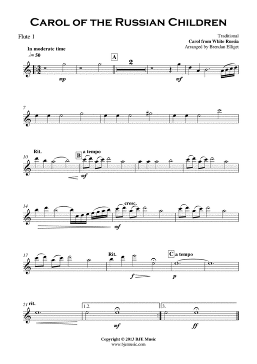 Carol of the Russian Children - Orchestra and SATB Choir Score and Parts PDF image number null