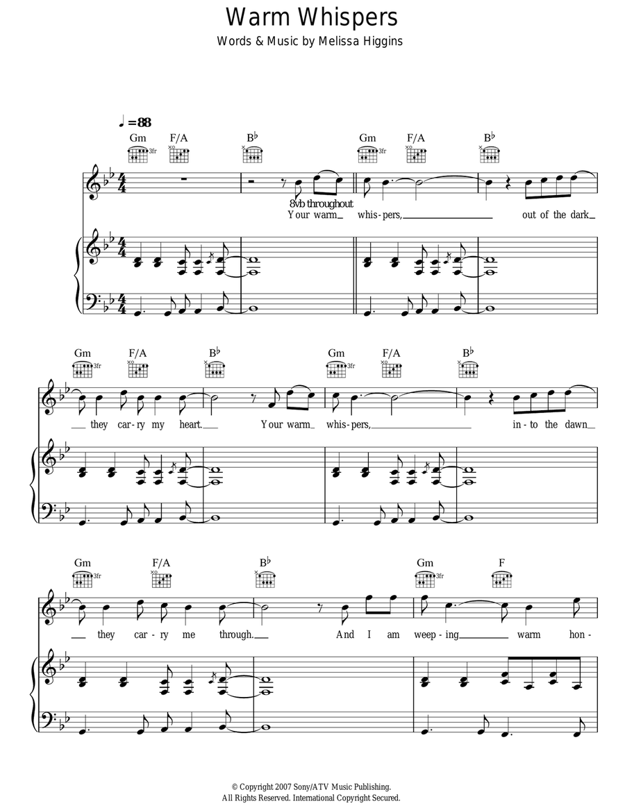 Warm Whispers Warm Whispers Acoustic Guitar scores gallery preview page 1