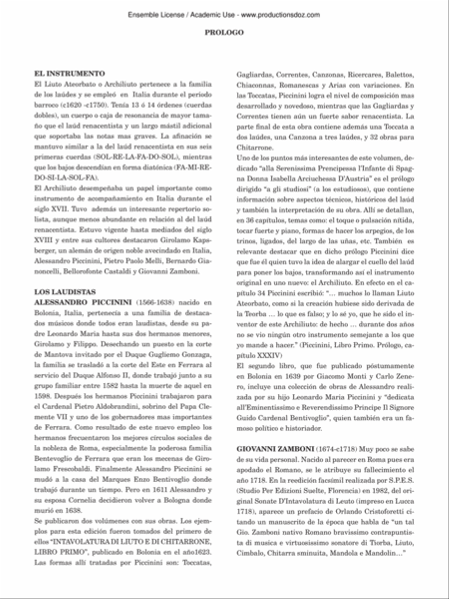 Renaissance and Baroque music for guitar Classical Guitar scores gallery preview page 5