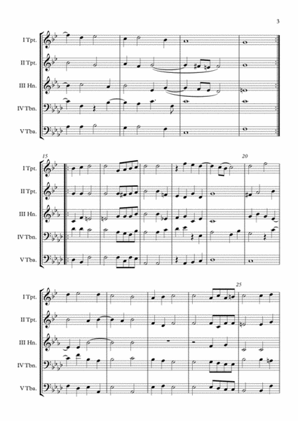 Also hat Gott die Welt geliebt SWV 380 (Heinrich Schütz) Brass Quintet arr. Adrian Wagner image number null