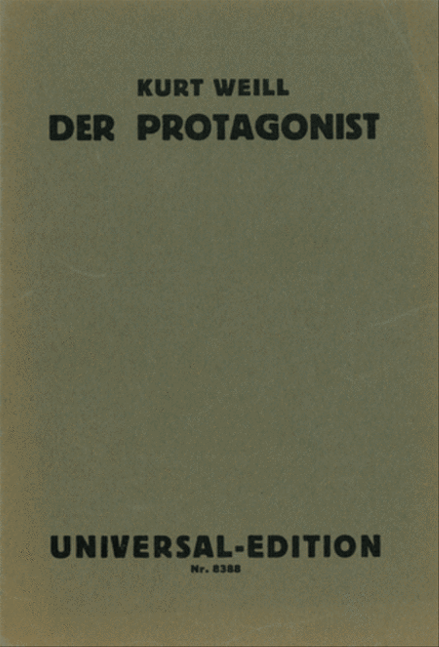 Der Protagonist, Op. 15 Der Protagonist, Op. 15 Textbook scores gallery preview page 1