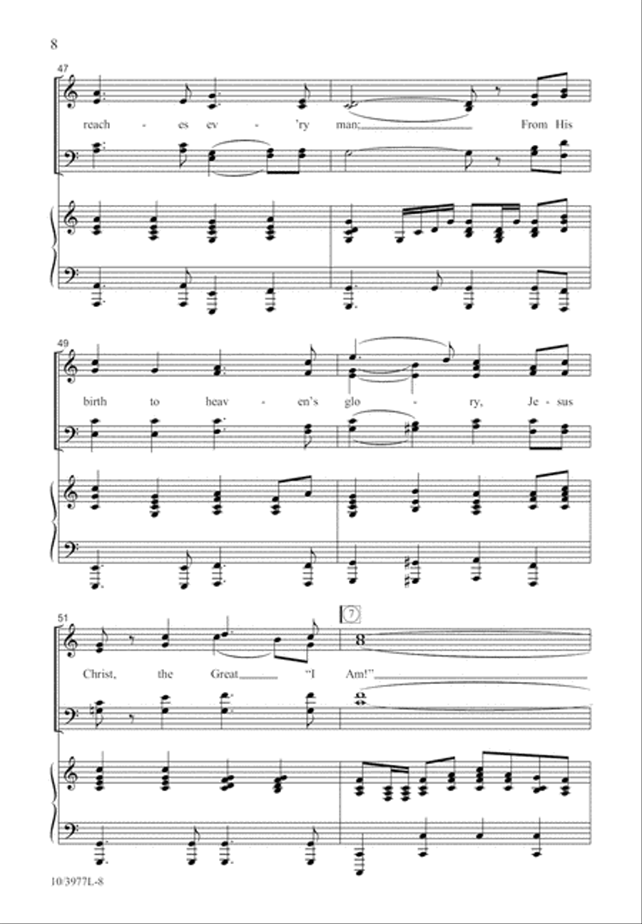 Jesus Is the Living Stone 4-Part scores gallery preview page 8