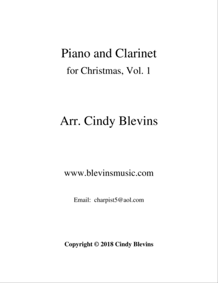 Piano and Clarinet For Christmas, Vol. I, 14 arrangements B-Flat Clarinet scores gallery preview page 6