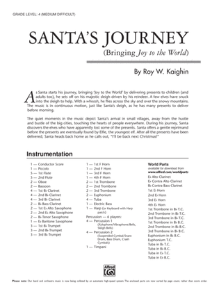Book cover for Santa's Journey (Bringing "Joy to the World"): Score