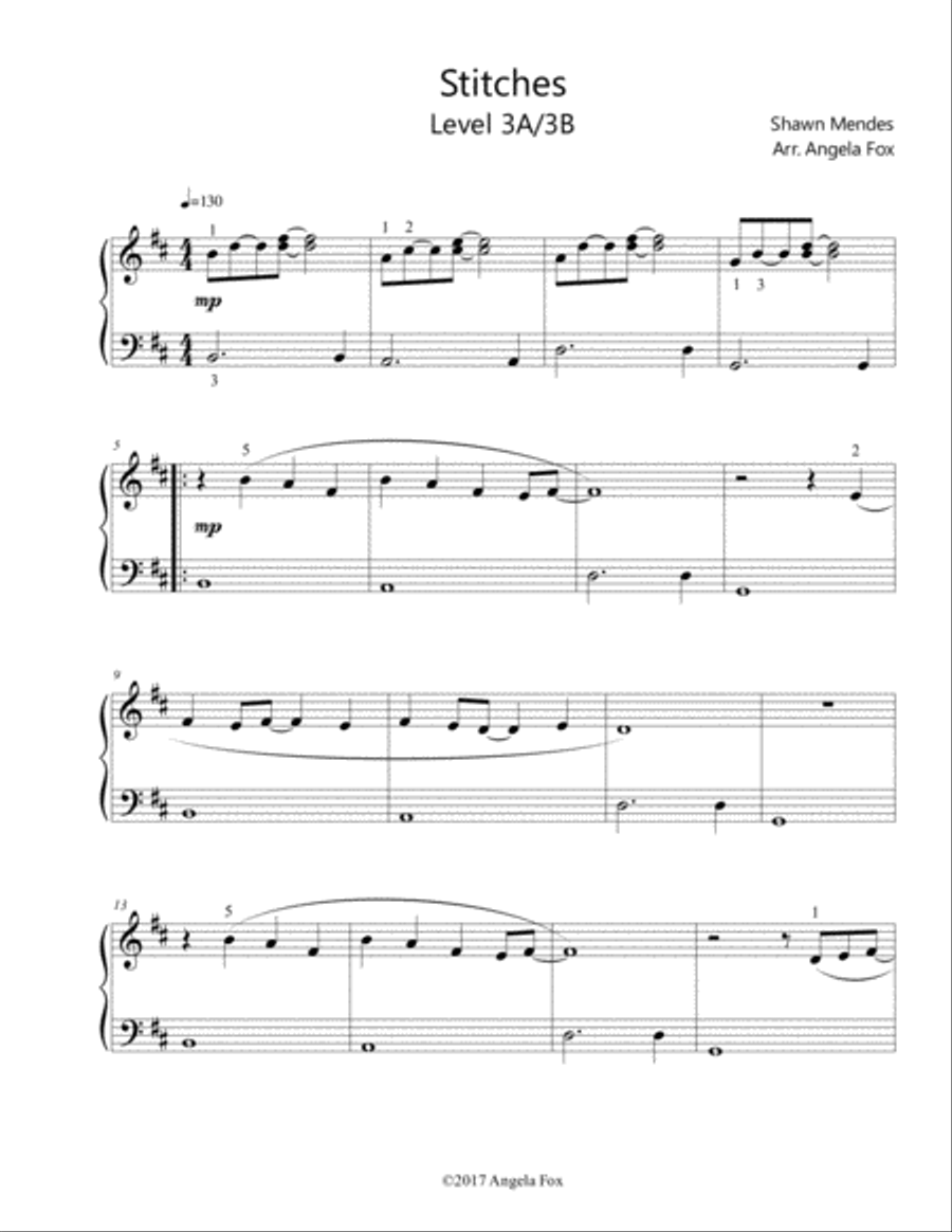 Stitches Easy Piano scores gallery preview page 2