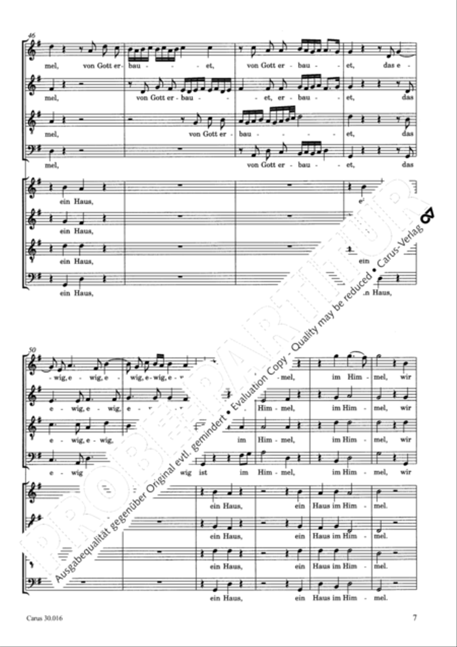 Wir wissen, so unser irdisches Haus 4-Part scores gallery preview page 8