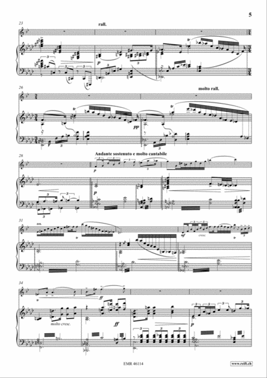 Poeme No. 1 Piano Accompaniment scores gallery preview page 6