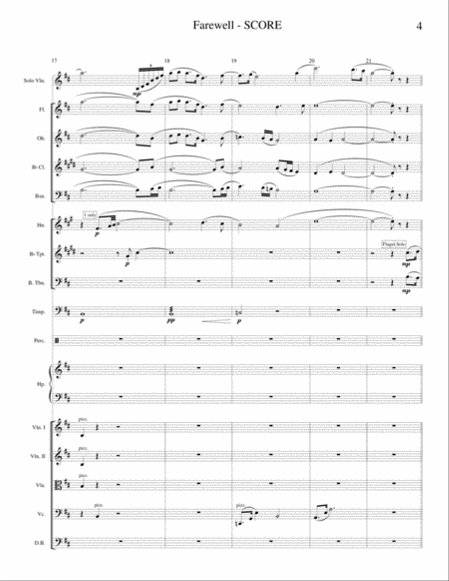 Farewell (Orch.) Chamber Orchestra scores gallery preview page 5