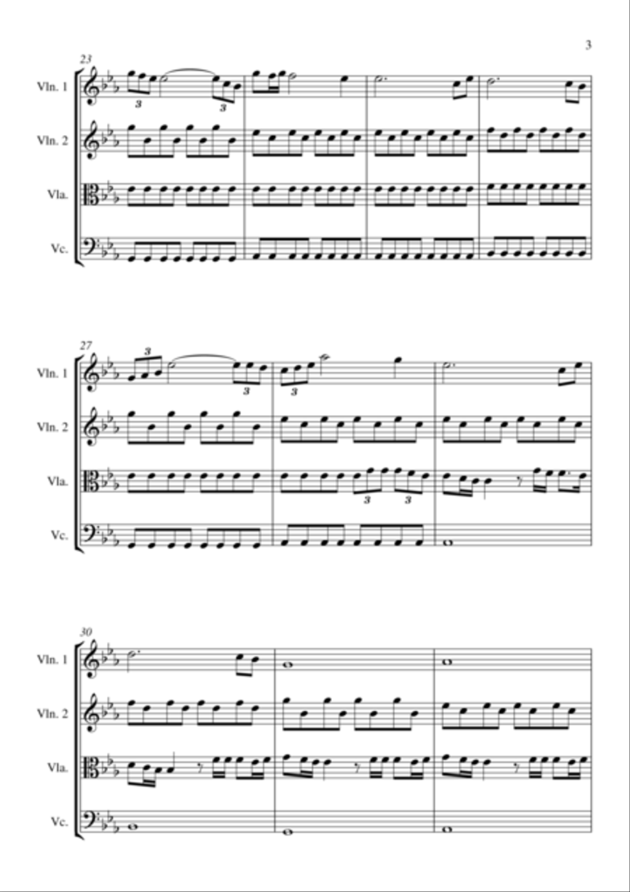 Chandelier String Quartet scores gallery preview page 4
