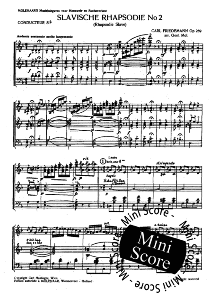 Slavische Rhapsodie No. 2 Concert Band scores gallery preview page 3