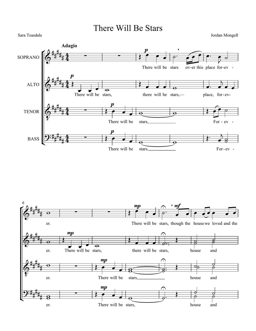 There Will Be Stars Divisi scores gallery preview page 1