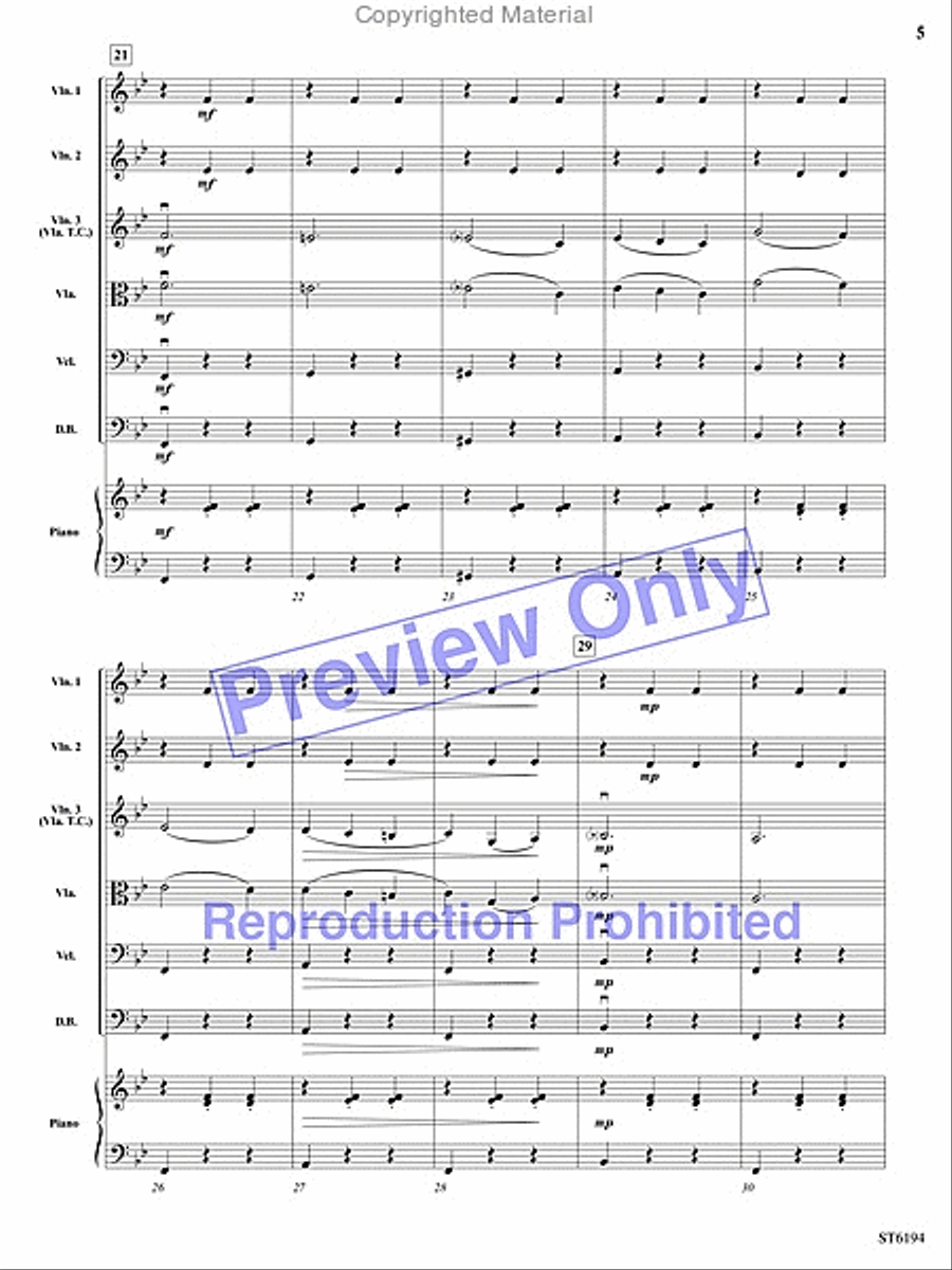 Sleeping Beauty Waltz String Orchestra scores gallery preview page 4