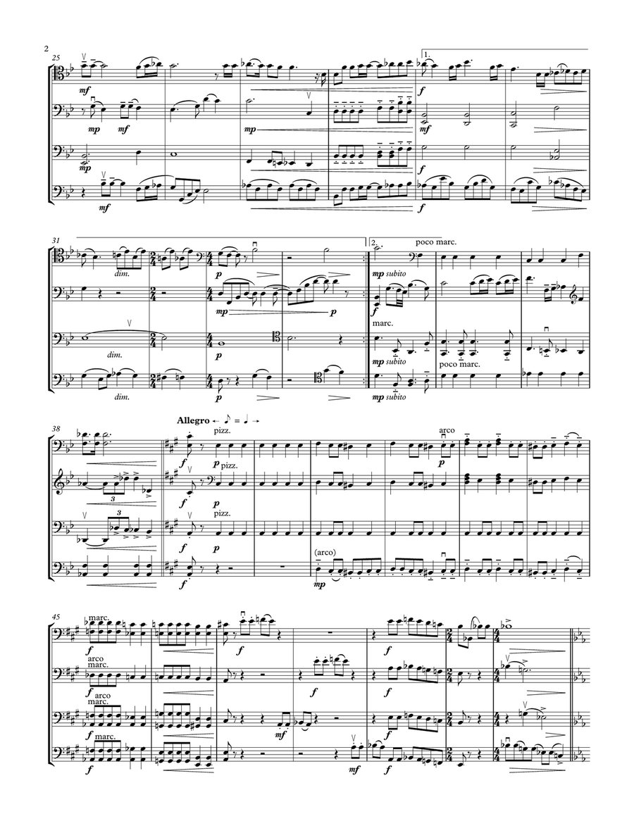 Bohemian Rhapsody String Quartet scores gallery preview page 2