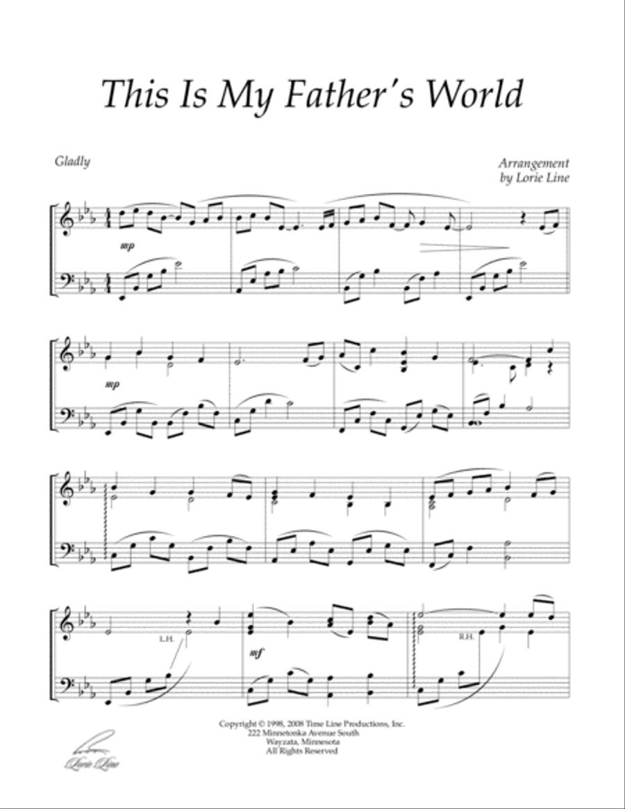 This Is My Father's World Piano Solo scores gallery preview page 2