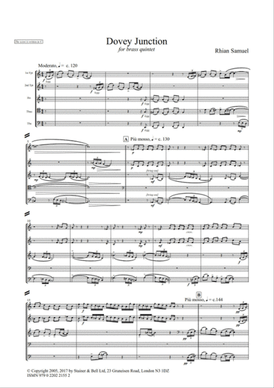 Dovey Junction. Brass Quintet