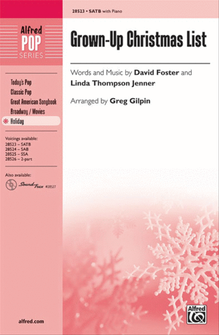 Grown-Up Christmas List 4-Part scores gallery preview page 1