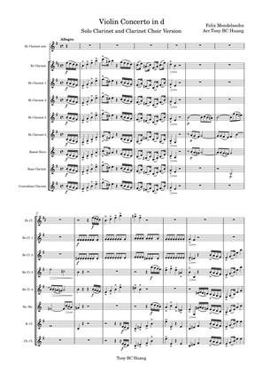 Concerto in d minor for Solo Clarinet and Clarinet Choir