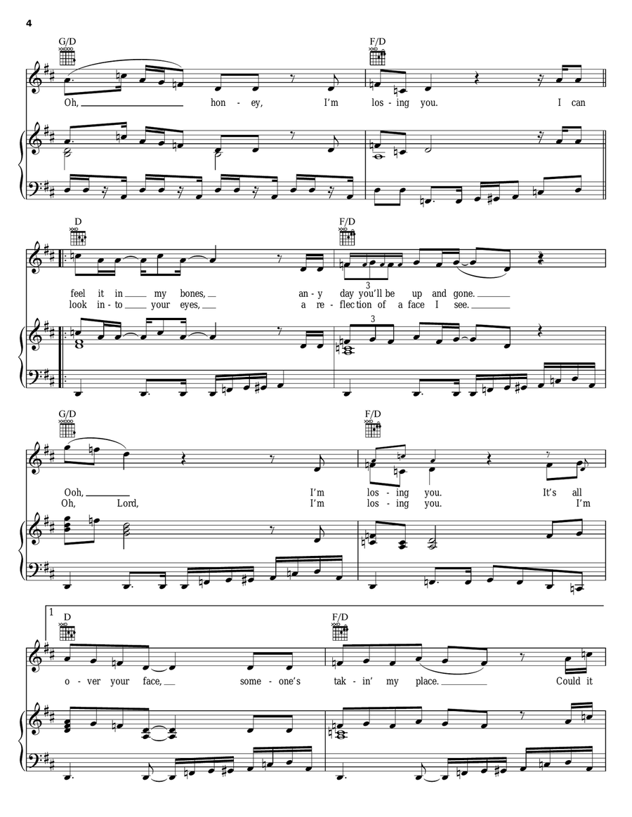 I'm Losing You (I Know) Acoustic Guitar scores gallery preview page 4