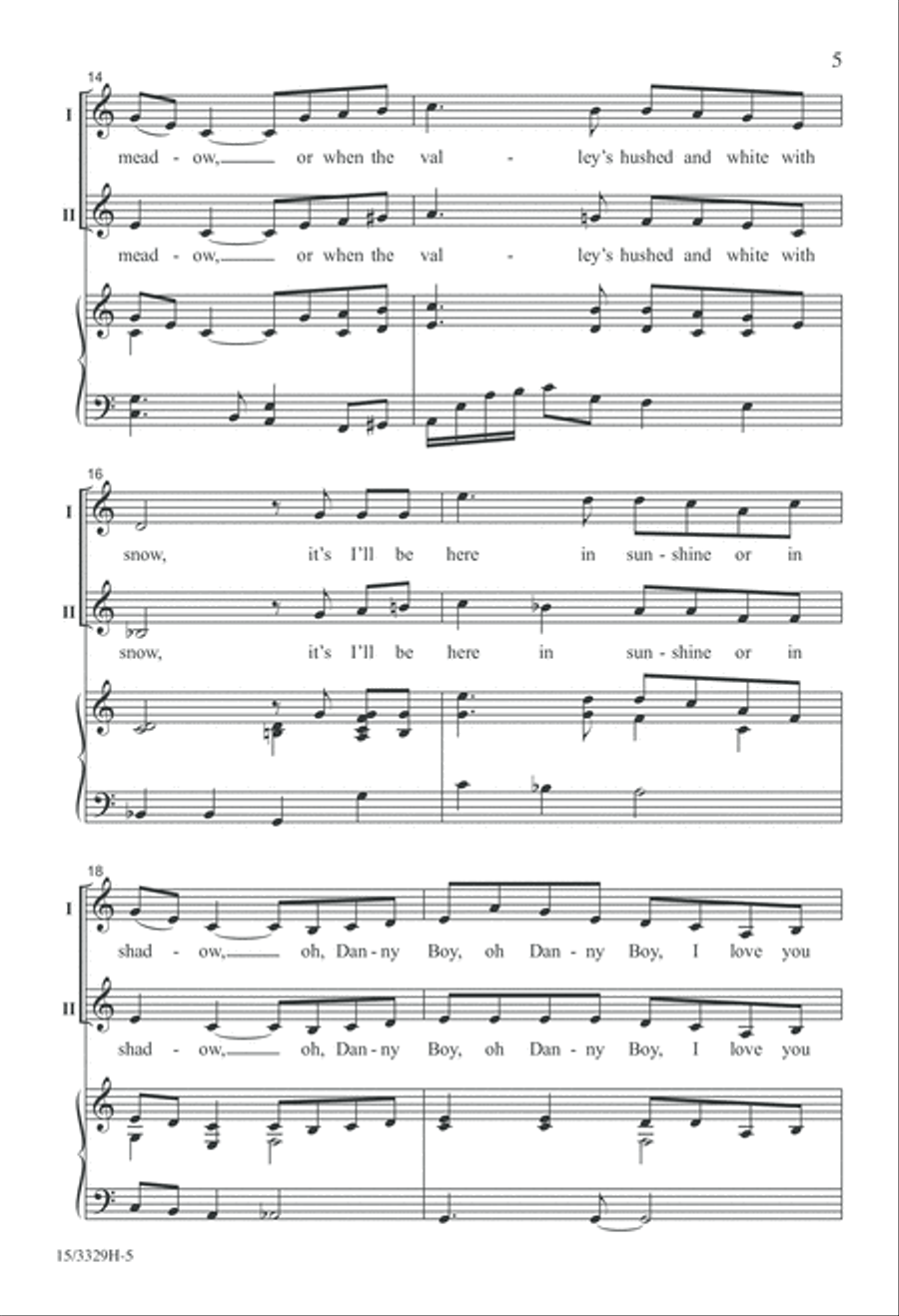 Danny Boy 2-Part scores gallery preview page 5