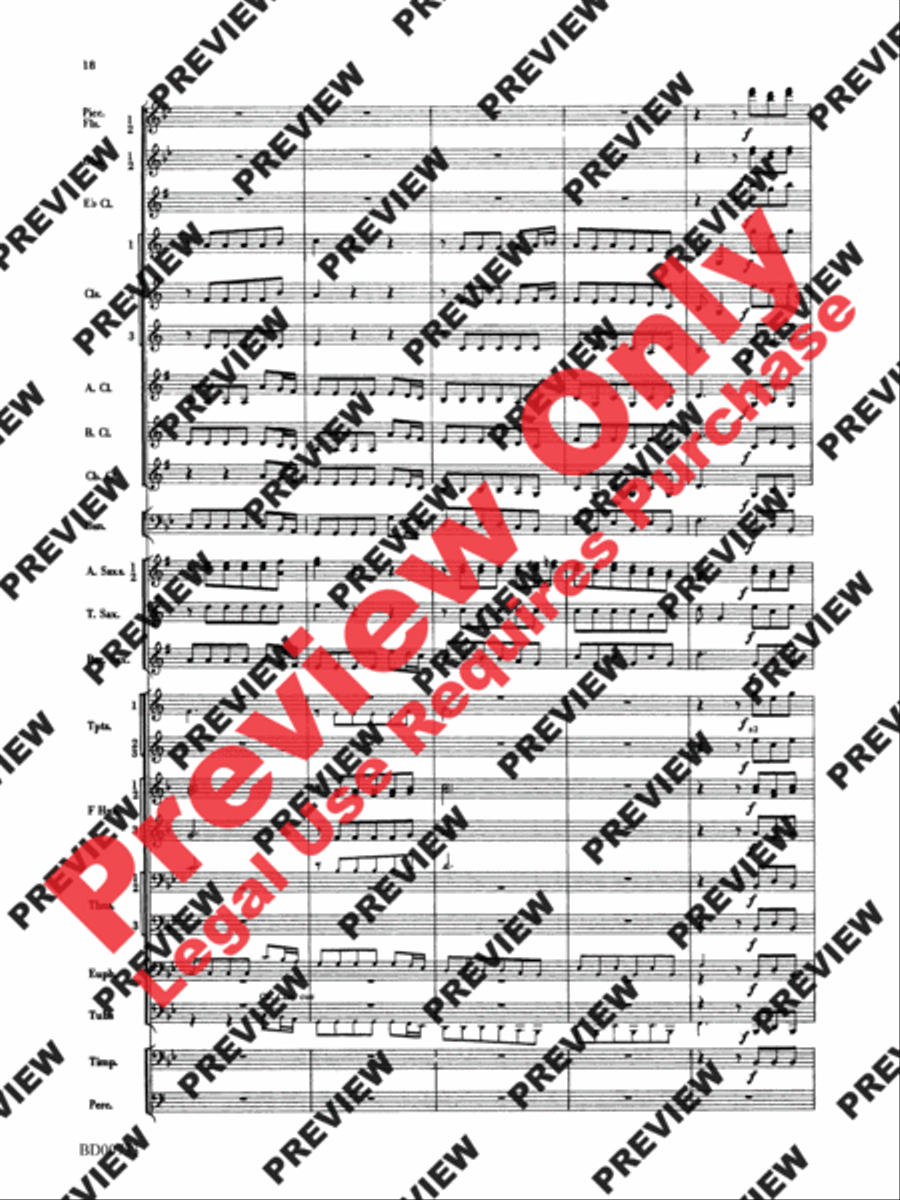 Water Music Suite Concert Band scores gallery preview page 18