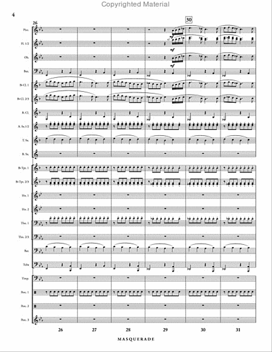 Masquerade (score & parts) Concert Band scores gallery preview page 5