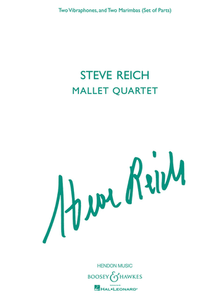 Book cover for Steve Reich – Mallet Quartet