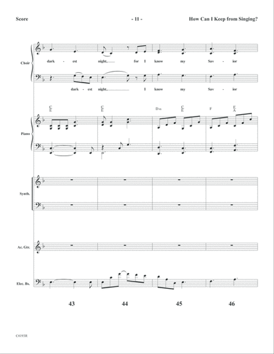 How Can I Keep From Singing? Choir scores gallery preview page 12