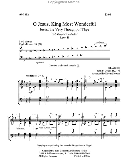 O Jesus, King Most Wonderful / Jesus, the Very Thought of Thee image number null
