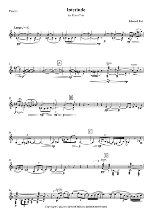 Interlude for Piano Trio (Op. 17) – Parts