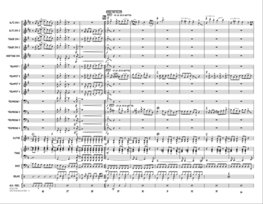 Old Time Rock & Roll - Full Score Old Time Rock & Roll - Full Score Jazz Ensemble scores gallery preview page 4