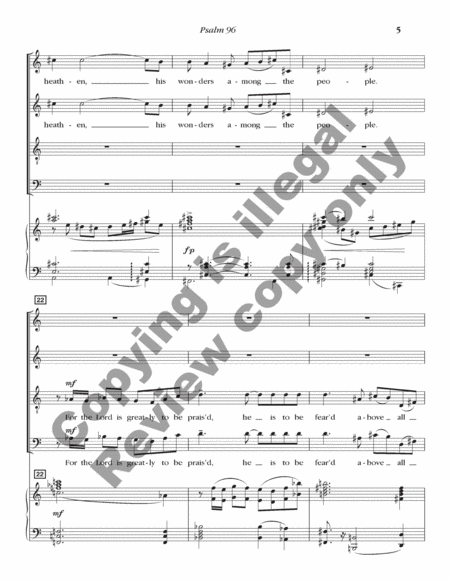 Psalm 96 (Choral Score)