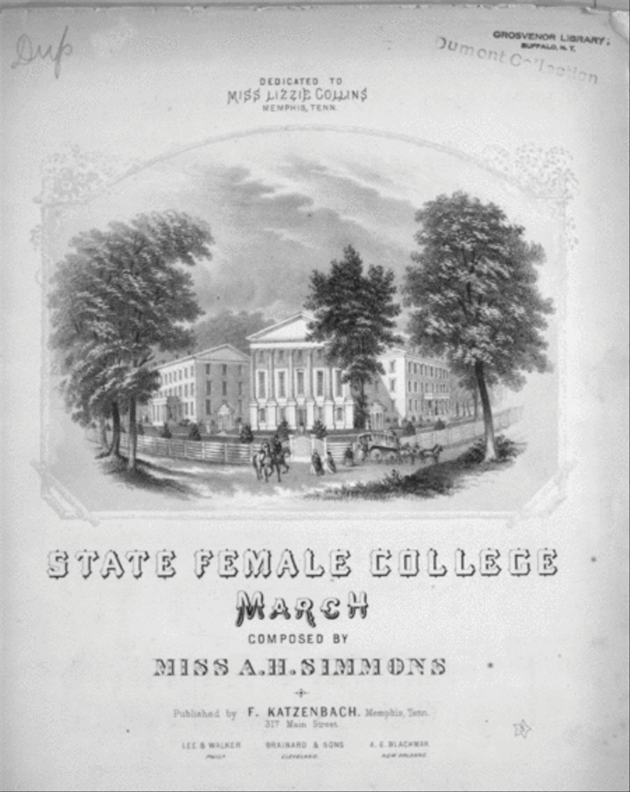 State Female College March Piano Solo scores gallery preview page 1
