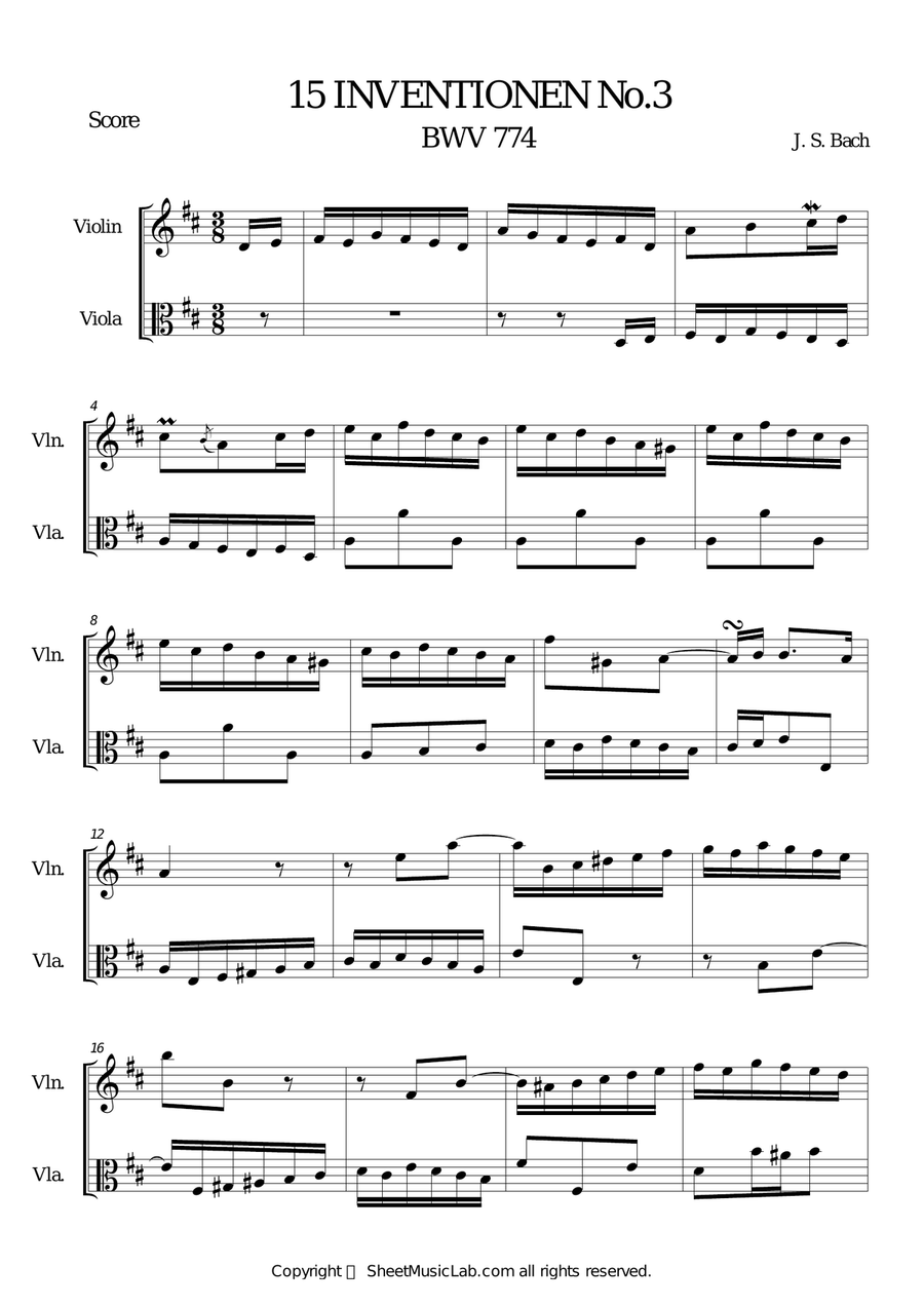Invention No.3 BWV 774
