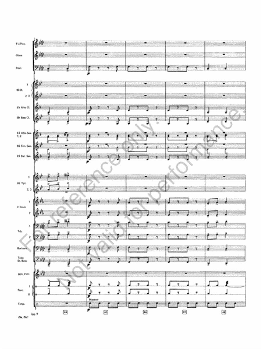 Zia, Zia! Concert Band scores gallery preview page 10