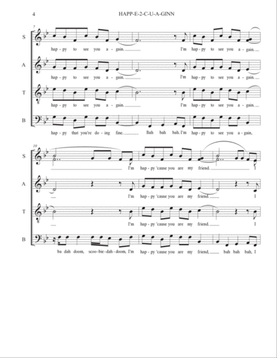Happ E 2 C U A Gin 4-Part scores gallery preview page 4