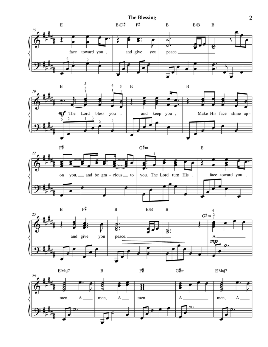 The Blessing Piano Solo scores gallery preview page 3